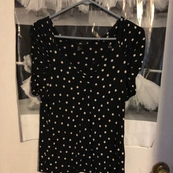 polka dot top h&m